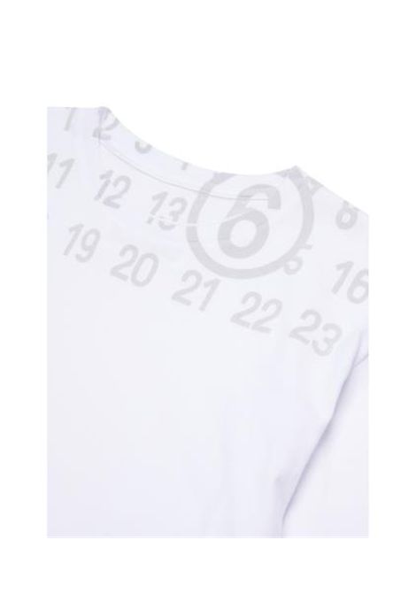 T-shirt con stampa MM6 KIDS MAISON MARGIELA | M61017 MM02YM6100